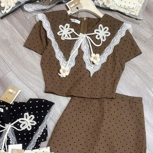 Ensemble deux pièces jupe longue décontractée d'été en coton écologique lavable pour femme – Confortable, naturel, tendance, personnalisable - Product Image 2