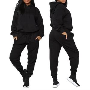 Women Casual Winter Zipper Tracksuit Drop Shoulder 2 piece <b>set</b> joggers pants Sweatshirt With Sweatpants Blank Hoodies oversized - Product Image 3