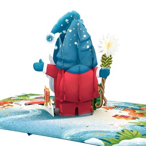 Carte de vœux de Noël personnalisée en 3D avec enveloppe pour événement de Noël, carte artisanale sur le thème du Père Noël - Product Image 4