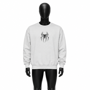 Wholesale Unisex Custom Spider Graphic Print Cotton Fleece Crewneck Sweatshirt Streetwear Oversized <b>Pullover</b> <b>Men</b> Women - Product Image 1