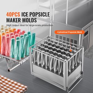 40 stampi cilindrici in acciaio inossidabile per ghiaccioli e gelati a base di latte - Product Image 2