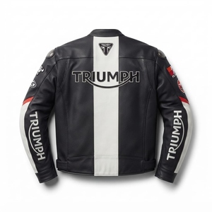 Veste de course MotoCP Pro pour homme en cuir de vache véritable/Chaqueta sur mesure avec protection dorsale CE niveau 2 - Product Image 2