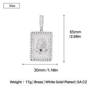 Pendentif en diamant de qualité supérieure pour homme avec motif Jésus, bijoux pour la mode et le style urbain, disponible à un prix abordable - Product Image 3