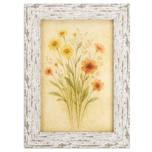 Pine Wood Whitewash 4x6 Photo <b>Frame</b> Cottage Farmhouse Style Wholesale - Product Image 1