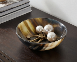 Elegante tazón hecho a mano de estilo vintage pulido con remolinos marrones y crema para servir comida y regalar, un elegante accesorio para el hogar. - Product Image 5