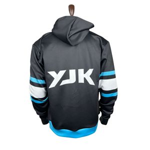 Sudadera con Capucha Personalizada al por Mayor de Fábrica para Hombre, Corte Regular, Tejido de Spandex/Poliéster Transpirable, Estampado de Goma en Relieve en la Parte Delantera - Product Image 3