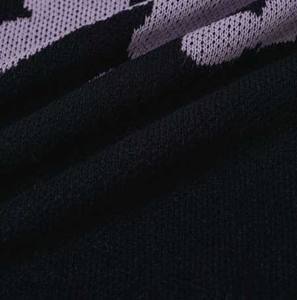 Suéter Oversize Transpirable de Cuello Redondo para Mujer, con Patrón Geométrico, Tejido, Cálido, para Invierno, a la Moda para el Mercado Estadounidense - Product Image 6