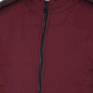 Men's Winter Outdoor Hooded Thick Silk <b>Lined</b> Cotton Filled Quilted <b>Jacket</b> Custom Logo 500g Fabric Weight Fashionable Casual wear - Product Image 4