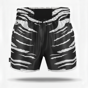 Pantalones Cortos de Kickboxing Estilo Retro con Detalles Dorados, Shorts de Muay Thai Clásicos con Escritura Tailandesa Auténtica - Product Image 6