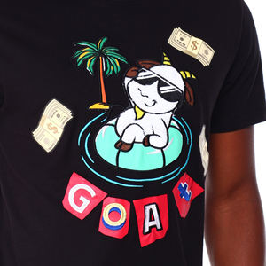 T-shirt vintage hip-hop à manches courtes pour homme, avec broderie, en polyester/coton, séchage rapide et respirant, vente en gros - Product Image 6