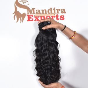 Extensiones de Cabello Humano Indio de Alta Calidad, Cabello Virgen Crudo con Cutícula Alineada, Ondulado - Product Image 4