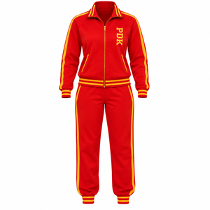 PDK <b>Womens</b> Polyester Tracksuit <b>Lightweight</b> Running Outfit with Matching Sports <b>Jacket</b> and Flexible Track Pants for Exercise - Product Image 3