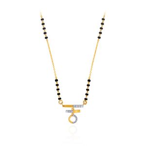 Collier Pendentif Goutte Diamant en Or Jaune 9K Plaqué Or Rose avec Perles Noires Premium pour Femme, Motif Géométrique Double Barre Demi-Cercle - Product Image 2