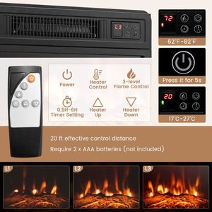 Smart APP controllata angolo camino TV Stand con luci a LED per 50 pollici TV - Product Image 6