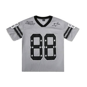 เสื้อเจอร์ซีย์ตาข่ายลายกราฟิก 88 สตาร์ ไซส์ใหญ่พิเศษ เสื้อผ้าสตรีทแวร์แนวสปอร์ตสำหรับทุกเพศ รับผลิตตามสั่ง (OEM) ขายส่ง - Product Image 1