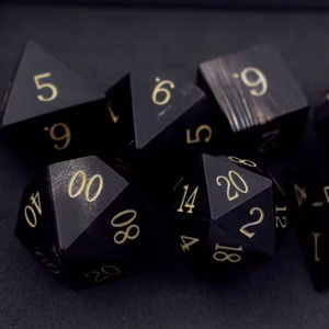 Unique Horn Polyhedral <b>Dice</b> <b>Set</b> Artisan Made 7-Piece Durable Eco-Friendly Gaming <b>Dice</b> for Board Games Tabletop RPG Collectors - Product Image 1