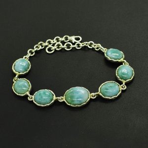 Nouveau Bracelet Classique en Argent Sterling 925 avec Larimar et Topaze Bleue, Sertissage Bezel, Chaîne à Maillons, Bijou Fin pour Femme, Usage Quotidien, Collection 2026 - Product Image 1