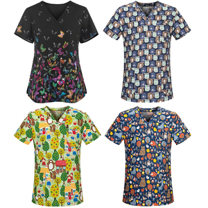 High Quality Waterproof Medical Scrubs Short Sleeve Suits New Stylish Scrubs Hospital Uniforms For Women - Product Image 2