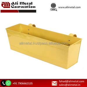 Planteur de pilon galvanisé bleu élégant entièrement personnalisable pour la décoration de jardin intérieur/extérieur de la maison - Product Image 5