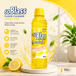 Nettoyant pour sols SoBlass, parfum citron, 450 ml, antibactérien avec aromathérapie - Product Image 2