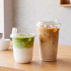 แก้วพลาสติก PP ใสพร้อมฝาปิด ขนาด 95 มม. สำหรับกาแฟเย็น เครื่องดื่มเย็น ชา น้ำผลไม้ ขนาด 16 20 22 ออนซ์ แก้วแบบใช้แล้วทิ้ง - Product Image 1