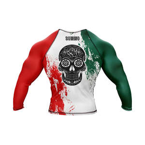 Breathable Quick Dry Rashguard MMA Full <b>Sleeve</b> Heat-Transfer Printed Custom No Gi BJJ Compression Set 100% - Product Image 2