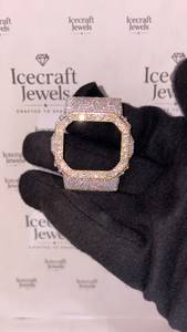 Premium Moissanite Diamond <b>Watch</b> <b>Case</b> Iced Out Square Design Hip Hop Jewelry Style Luxury <b>Watch</b> Housing Replacement <b>Case</b> - Product Image 3