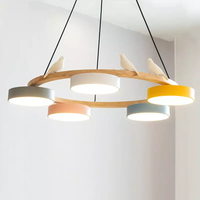 Lustre suspendu en résine décorative nordique SIMIG pour salle à manger, table, LED, pour îlot de cuisine, style ferme