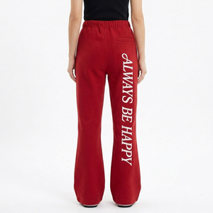 Pantalon de survêtement ample en molleton pour femme, respirant, doux, coupe droite large, style oversize - Product Image 2