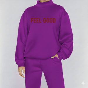 Sweat-shirt à col montant pour femme en molleton brossé premium, coupe décontractée, style streetwear automne, vente en gros usine - Product Image 1