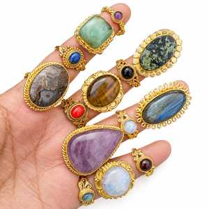 Natural Gemstone <b>Ring</b> for Yoga Reiki Spiritual and Fashion Use Unisex Available From India Handmade <b>Crystal</b> Jewelry for Women - Product Image 1