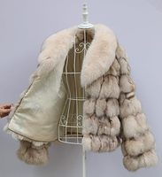 Manteau en fausse fourrure de renard personnalisé, épais et chaud pour l'hiver, veste en fausse fourrure tendance pour femmes