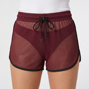 Shorts Transparentes con Cordón en la Cintura para Mujer, Shorts Sexys Transparentes, Shorts Transparentes de Poliéster 100% para Mujer, Ropa de Club Nocturno - Product Image 1