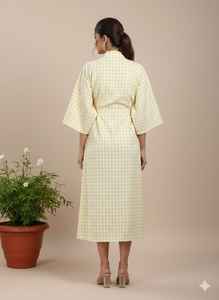 Nuevo Estilo de Kaftán de Algodón con Estampado Floral Multicolor, Vestido Midi Vintage Hecho a Mano para Mujer, Kaftán Largo de Algodón para la Noche - Product Image 2