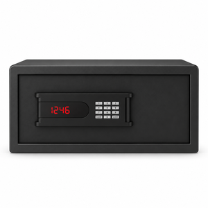 Caja Fuerte Electrónica Digital Negra Maitry International con Cerradura de Teclado, Almacenamiento Seguro para Hoteles - Product Image 1