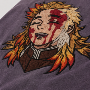 เสื้อยืดโอเวอร์ไซส์ผู้ชาย ลายปักตัวการ์ตูนอนิเมะ แขนสั้น คอกลม ผ้าฝ้ายลำลอง ดีไซน์ลายด้านหน้าและด้านหลัง - Product Image 5