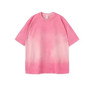 T-shirt Unisexe Coupe Classique Épaisse 400 GSM en Toile Manches Courtes Col Rond Respirant Polyester/Coton Uni Vintage – Vente en Gros - Product Image 1