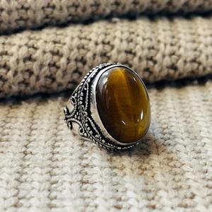 Trendy Fashionable Boho Gemstone <b>Rings</b> Oxidized Silver Plated Brass Statement <b>Chunky</b> Tribal Women - Product Image 1