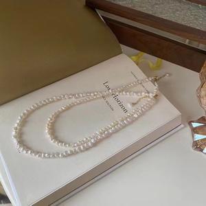 Collar de Perlas Pequeñas con Cuentas de Plata S925 de Estilo Barroco de Alta Gama, Gargantilla con Cadena para Clavícula que Exuda Temperamento - Product Image 3