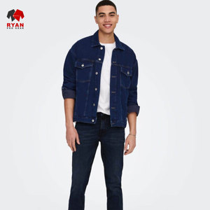 Ryan Pro Gear <b>Customized</b> Design <b>Denim</b> <b>Jacket</b> for Men with <b>Customized</b> Logo ODM Design - Product Image 6