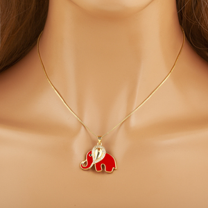 Custom 18K Gold Plated Zircon Pendant Necklace Cute <strong>Elephant</strong> Animal Statement Jewelry <strong>for</strong> <strong>Women</strong> Fashionable <strong>Gift</strong> - Product Image 2