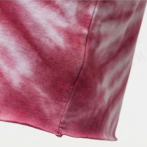 T-shirt court pour femme en coton 100% personnalisé, imprimé tie-dye, col rond, manches courtes, coupe ample, style streetwear décontracté, taille XL - Product Image 5