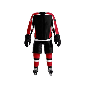 Ensemble d'uniformes de hockey personnalisables, vert marine uni, manches longues, tissu respirant en coton/fibre de bambou, grandes tailles, vêtements pour femmes adultes - Product Image 2