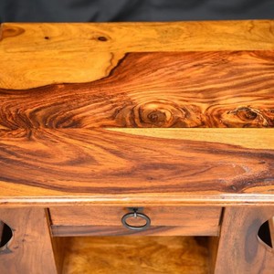 Revistero de Madera de Sheesham Tallado a Mano, Rústico, con 3 Ranuras, Venta al Por Mayor - Product Image 2
