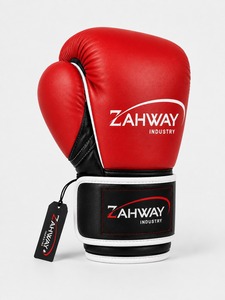 Gants de boxe de haute qualité, matière en cuir de vachette, évacuation de l'humidité, fermeture auto-agrippante, nouveau style très vendu - Product Image 5