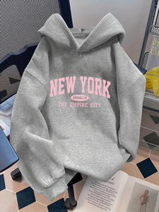 เสื้อฮู้ดดี้ผู้ชายทรงปกติ GULLSTAR YOGA INDUSTRY ผ้าฝ้าย 100% พิมพ์ลายดิจิทัล สีขาว ลาย New York ด้านหน้า เสื้อสเวตเชิ้ตลำลอง - Product Image 5