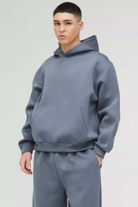 Conjunto Deportivo de 2 Piezas para Hombre, Diseño Personalizado con Logotipo, Sudadera con Capucha de Algodón Grueso, Estilo Holgado, para Gimnasio, Calle y Uso Casual - Product Image 2