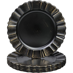Assiette de Présentation Ronde en Métal Noir Thermolaqué à Vente Rapide – Design Élégant pour Vaisselle et Plats - Product Image 1