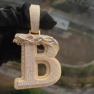 Hip Hop Custom Number Moissanite Charm Pendant 925 Silver Unisex Trendy Arabic Numerals <b>Rope</b> <b>Chain</b> Pass Diamond Tester - Product Image 4