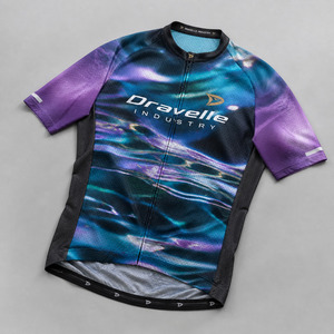 Maillot de cyclisme personnalisé avec logo d'usine pour hommes, respirant, en polyester et élasthanne, coupe aérodynamique, vêtements de vélo par sublimation - Product Image 1